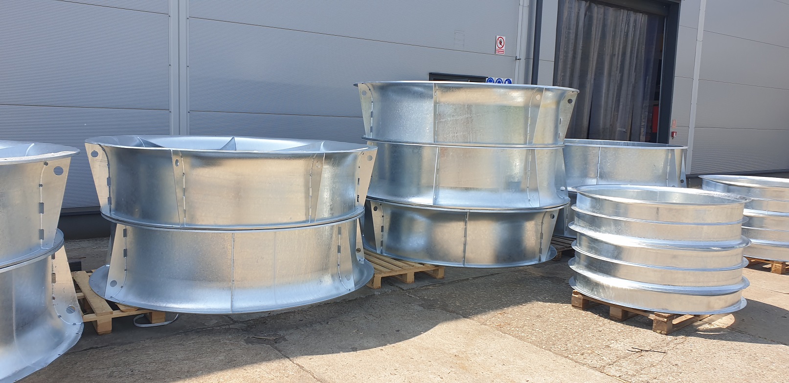 Obudowy wentylatorów osiowych, cynkowane ogniowo